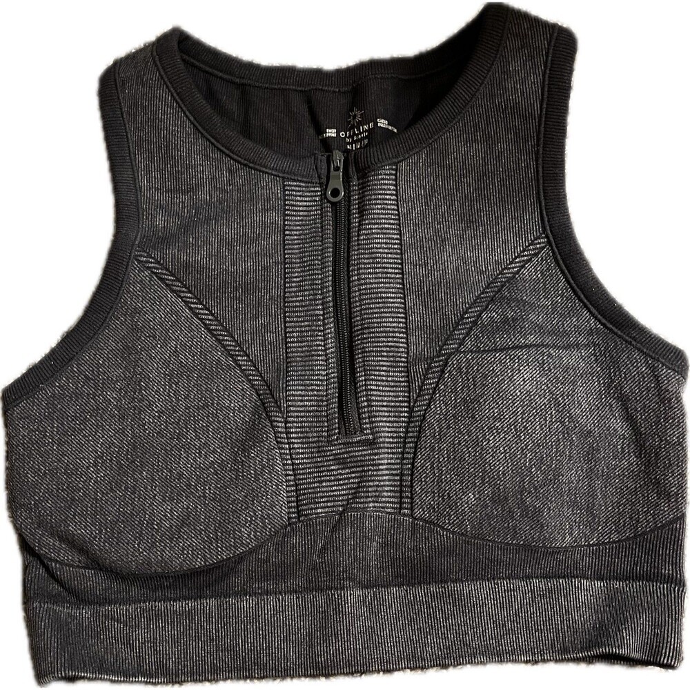 Aerie OFFLINE Seamless Front-Zip Sports Bra